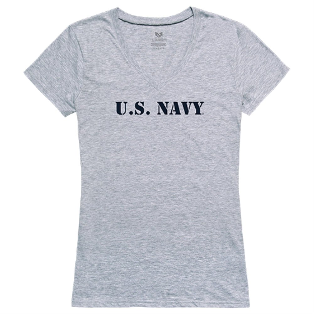 Rapid Dominance Women's Graphic Short Sleeve V-Neck T-Shir, H.Grey, X Large