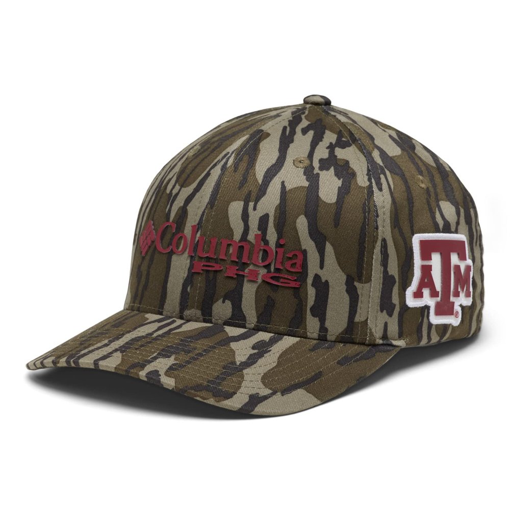 Columbia Unisex Collegiate PHG Camo Ballcap, Tam - Mossy Oak Bottomland, Large/X-Large