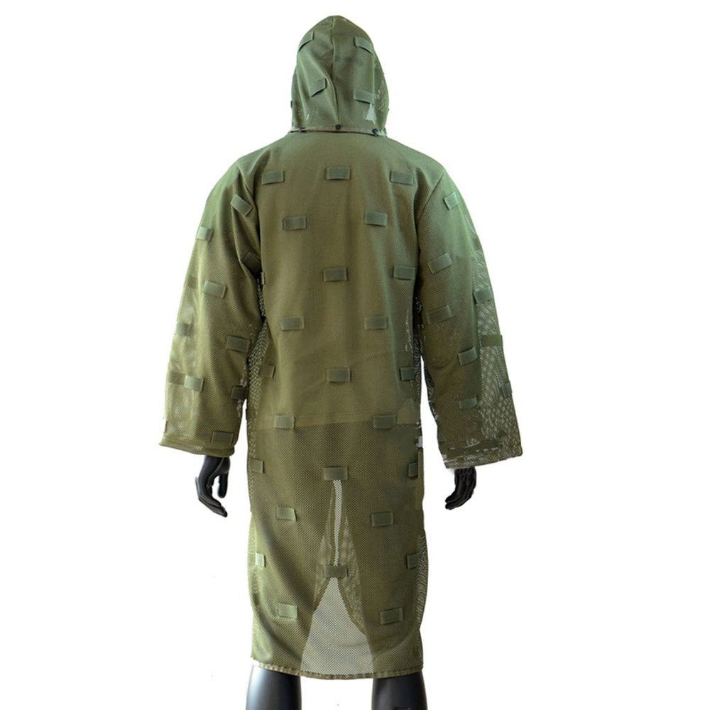 3D Leafy Camo Suit,Hunting Suit Desert Woodland Includes Jacket Hood Drawstring Bag Tactical Gear Clothing for Airsoft, Wildlife Photography Halloween,Youth Teens Kids (Color : Green)