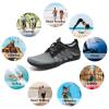 Racqua Beach Water Shoes for Men Quick Dry Barefoot Aqua Athletic Sneakers Sports Shoes Swim Surf Gradient Grey/Black 12.5 W/11.5 M view 2