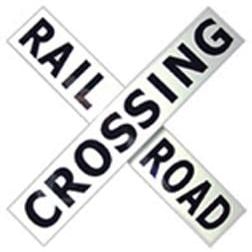 ArtFuzz Cross-Buck Railroad Sign RR-12
