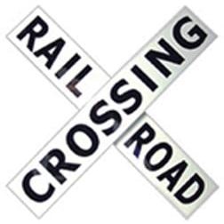 ArtFuzz Cross-Buck Railroad Sign RR-12