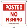 ArtFuzz Posted No Fishing Fishermans Sign 8x12 view 1