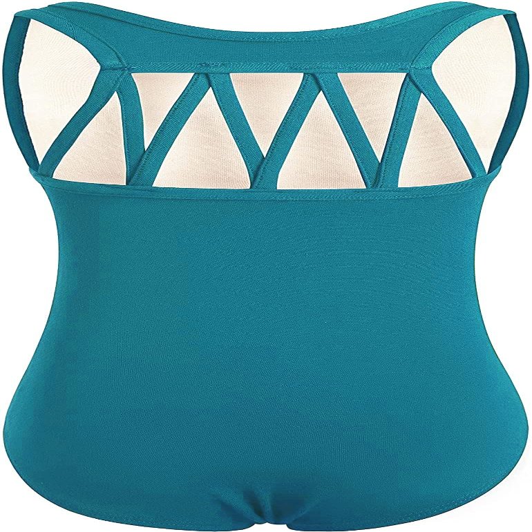 DANSHOW Tank Dance Leotards for Girls,Back M Straps(CDL6001-XXL-26)