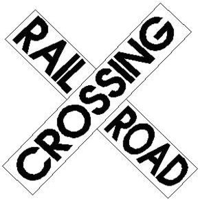 ArtFuzz Cross-Buck Railroad Sign RR-11