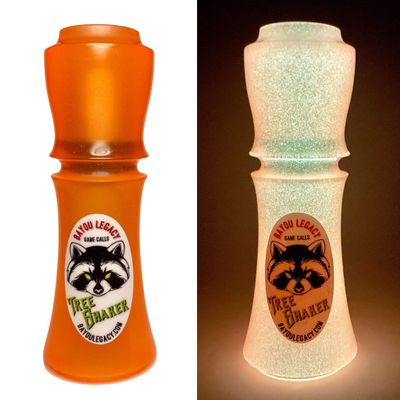 Bayou Legacy Game Calls Tree Shaker Double-Reed Coon Squaller Orange Glow