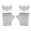 Cartoon Convertible Flip Top Gloves Toddler Kids Winter Wool Knit Fingerless Gloves with Mitten Cover for Girls Boys 2-12 Yrs view 3