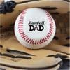Personalized Baseball - Best Dad Ever Printed Gift Custom Practice Baseball - Official Size-Thanks Dad Design Real Leather Baseball view 2