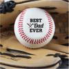 Buffalo Bottle Craft Personalized Baseball - Best Dad Ever Printed Gift Custom Practice Baseball - Official Size-Thanks Dad Design Real Leather Baseball view 2