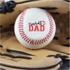 Personalized Baseball - Best Dad Ever Printed Gift Custom Practice Baseball - Official Size-Thanks Dad Design Real Leather Baseball view 2