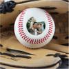 Personalized Baseball - Best Dad Ever Printed Gift Custom Practice Baseball - Official Size-Thanks Dad Design Real Leather Baseball view 2