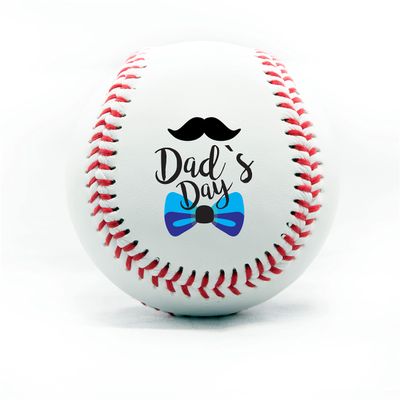 Personalized Baseball - Best Dad Ever Printed Gift Custom Practice Baseball - Official Size-Thanks Dad Design Real Leather Baseball