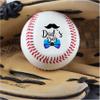 Personalized Baseball - Best Dad Ever Printed Gift Custom Practice Baseball - Official Size-Thanks Dad Design Real Leather Baseball view 2