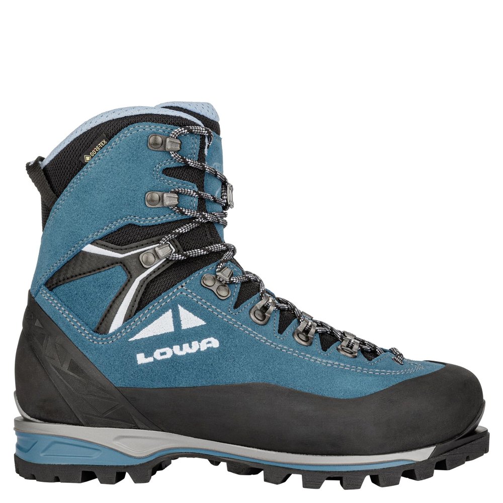 Lowa Womens Alpine Expert II GTX Suede Textile Turquoise Ice Blue Boots 7 US