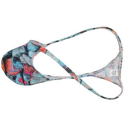 OROCOJUCO Men's Posing Micro String Thong Underwear Contour Pouch G-string Hipster Tangas Competition Bikinis Shorts Colored Stones M