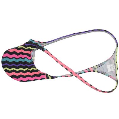 OROCOJUCO Men's Posing Micro String Thong Underwear Contour Pouch G-string Hipster Tangas Competition Bikinis Shorts Wavy Line L