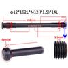 LvTu 12mm 15mm Thru Axle Mountain Road Bike Shaft Front Rear Hub Skewers Wheel Axis Hub Shaft 15x100 12x142 12x100 12x148 15x110 (Size : 12 * 120L*M12(P1.0)*15L) view 3