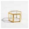 1PC Geometrical Clear Glass Jewelry Box Jewelry Organize Holder Ring Box Necklace (Color : Gold) view 3