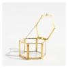 1PC Geometrical Clear Glass Jewelry Box Jewelry Organize Holder Ring Box Necklace (Color : Gold) view 4