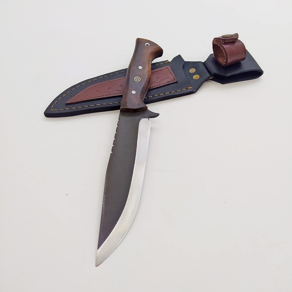 yatagan Hand Made Bushcraft- Hunting Knife - Survival Kit -Camping Accessory - Tactical Knife - Gift for Hunter - Stainless Steel Knife - Woden Handle - Product Code YS053