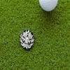 Mother of Pearl Golf Ball Marker Circle Black Red Coin Metal Magnetic Pro Hat Cap Clip Gift Set (Arabesque Monster Set) view 4