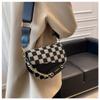 Fashion Personality Casual Crossbody Bags for Women Cute Lightweight Plaid Small Shoulder Bags Work Bag Purse (Black) view 2