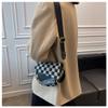 Fashion Personality Casual Crossbody Bags for Women Cute Lightweight Plaid Small Shoulder Bags Work Bag Purse (Black) view 3