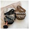 Fashion Personality Casual Crossbody Bags for Women Cute Lightweight Plaid Small Shoulder Bags Work Bag Purse (Black) view 4