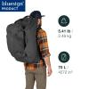 Osprey Farpoint 70L Men's Travel Backpack, Tunnel Vision Grey view 2