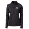 Cutter & Buck Women's Black Las Vegas Raiders Adapt Eco Knit Half-Zip Pullover Jacket view 1