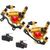 LYYCX Mountain Bike Line Pull Hydraulic Disc Brake Caliper Front + Rear, Aluminum Alloy Mountain Bike Hydraulic Disc Brake, Suitable for 160mm Rotor, Suitable for XC Trail, Electric, Folding (Color view 1