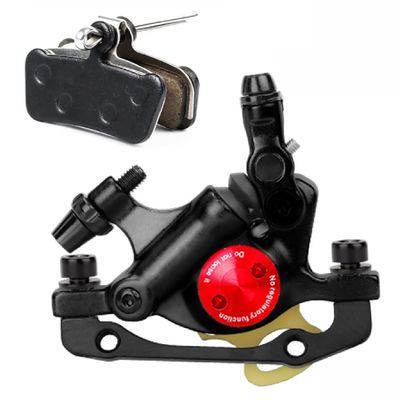 LYYCX Hydraulic Disc Brake, Disc Brake Group Front and Rear Line Pull Hydraulic Disc Brake, Additional Brake Pads are Spare (Color : Black, Size : One Front Brake)
