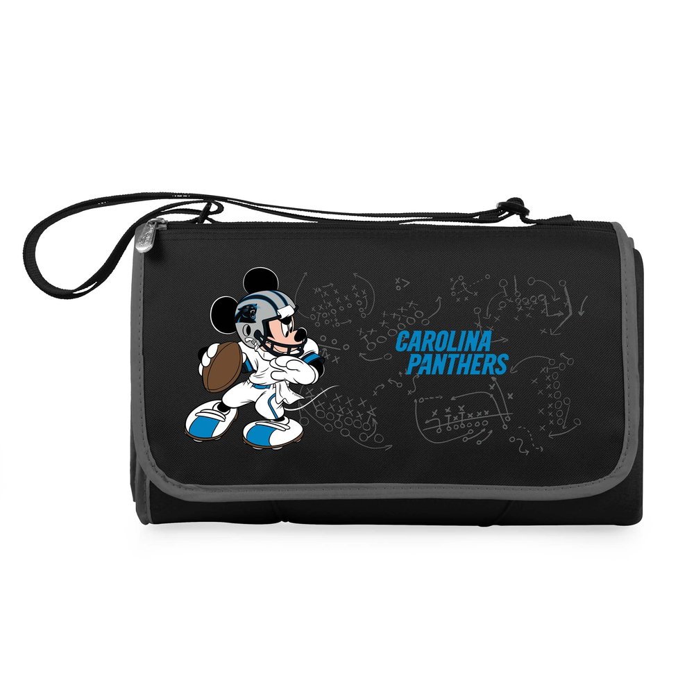 Black Carolina Panthers NFL Disney Outdoor Picnic Blanket Tote