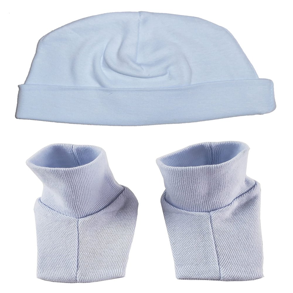 Bambini-Baby Cap & Bootie Set - Blue