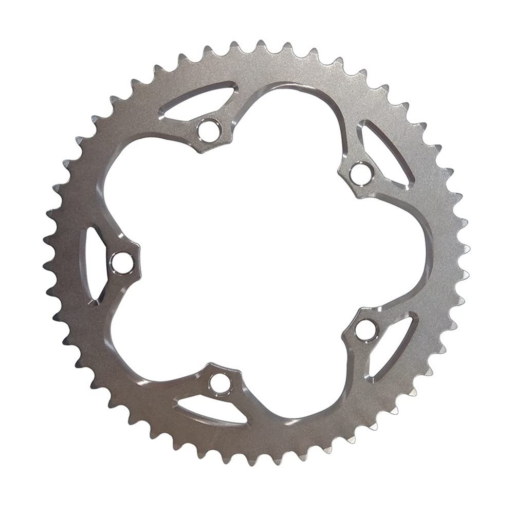 MYEEI Road Bike Chainring 130 BCD Folding Bicycle Parts Crankset 38T 39T 40T 42T 44T 48T 50T 52T 53T 56T Chain Wheel Ring (Color : 48T)