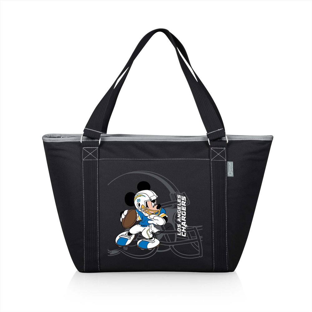PICNIC TIME Black Los Angeles Chargers NFL Disney Cooler Tote Bag