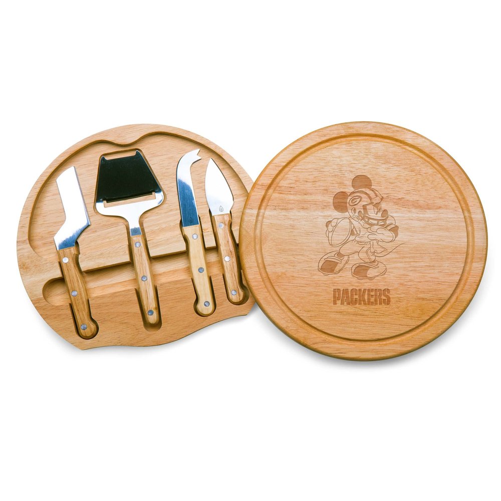 PICNIC TIME Green Bay Packers NFL Disney Circo Cheese Cutting Board & Tools Set