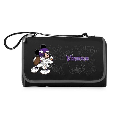 Black Minnesota Vikings NFL Disney Outdoor Picnic Blanket Tote