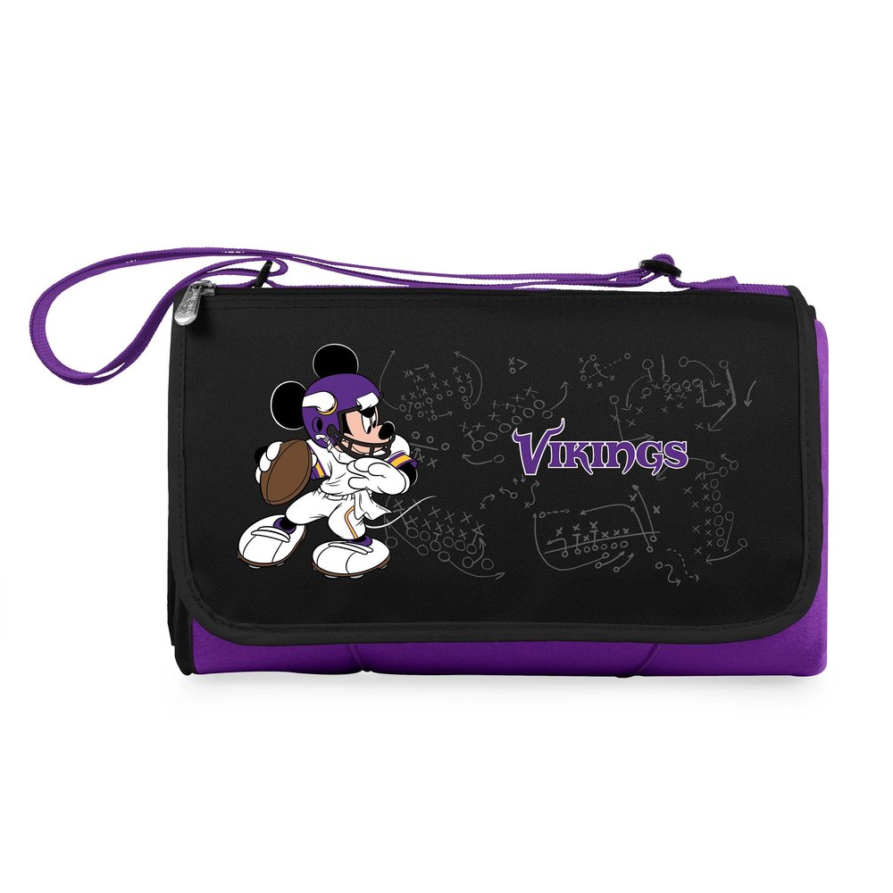 Purple Minnesota Vikings NFL Disney Outdoor Picnic Blanket Tote