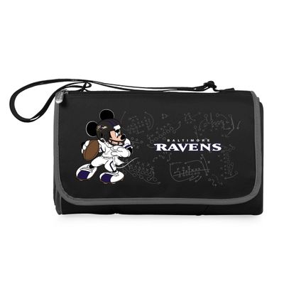 Black Baltimore Ravens NFL Disney Outdoor Picnic Blanket Tote