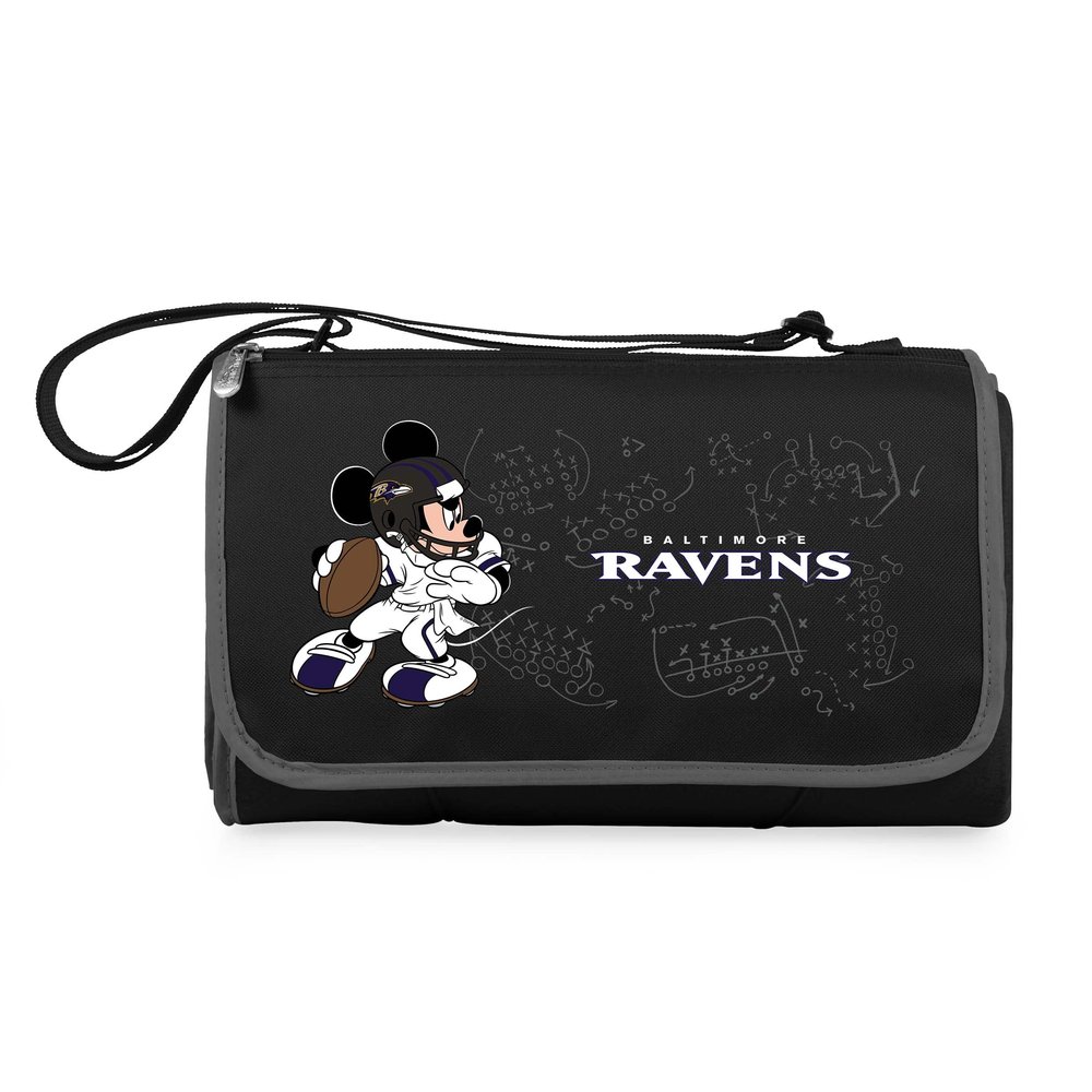 Black Baltimore Ravens NFL Disney Outdoor Picnic Blanket Tote