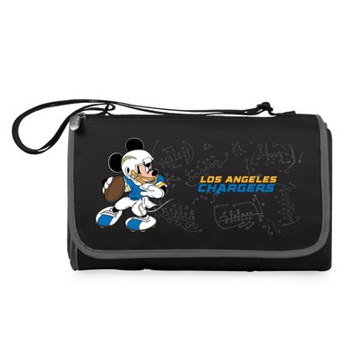 Black Los Angeles Chargers NFL Disney Outdoor Picnic Blanket Tote