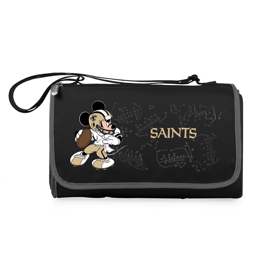Black New Orleans Saints NFL Disney Outdoor Picnic Blanket Tote