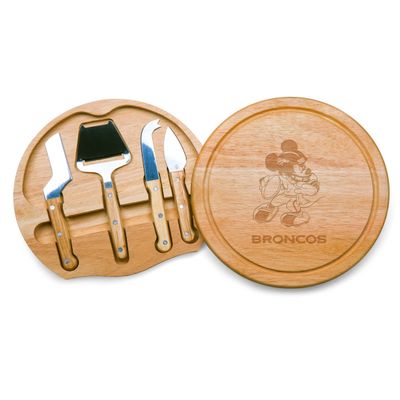 PICNIC TIME Denver Broncos NFL Disney Circo Cheese Cutting Board & Tools Set