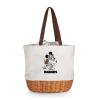 PICNIC TIME Las Vegas Raiders NFL Disney Coronado Canvas & Willow Basket Tote Bag view 1