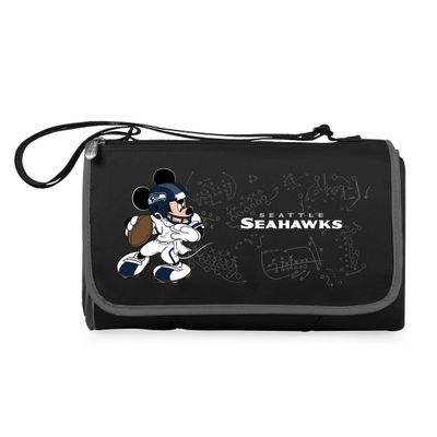 Black Seattle Seahawks NFL Disney Outdoor Picnic Blanket Tote