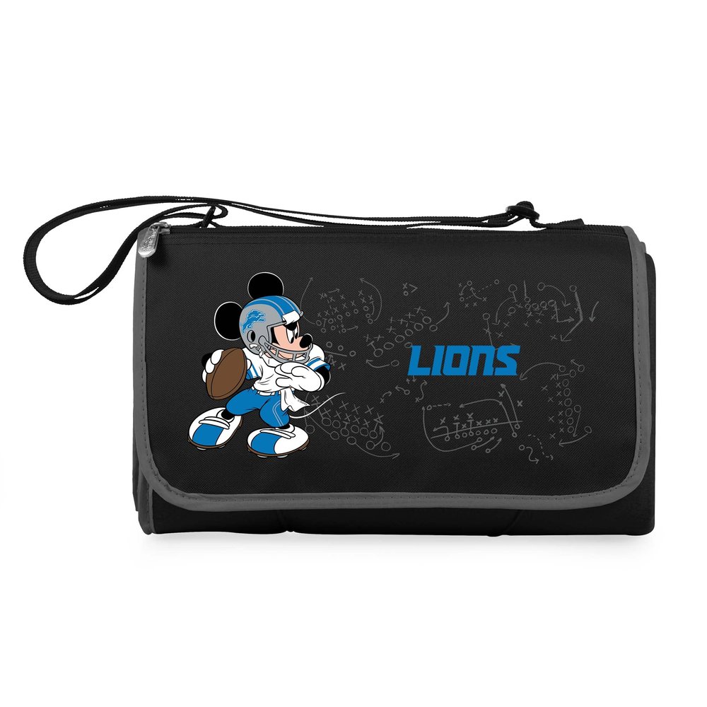 Black Detroit Lions NFL Disney Outdoor Picnic Blanket Tote