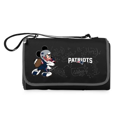 Black New England Patriots NFL Disney Outdoor Picnic Blanket Tote