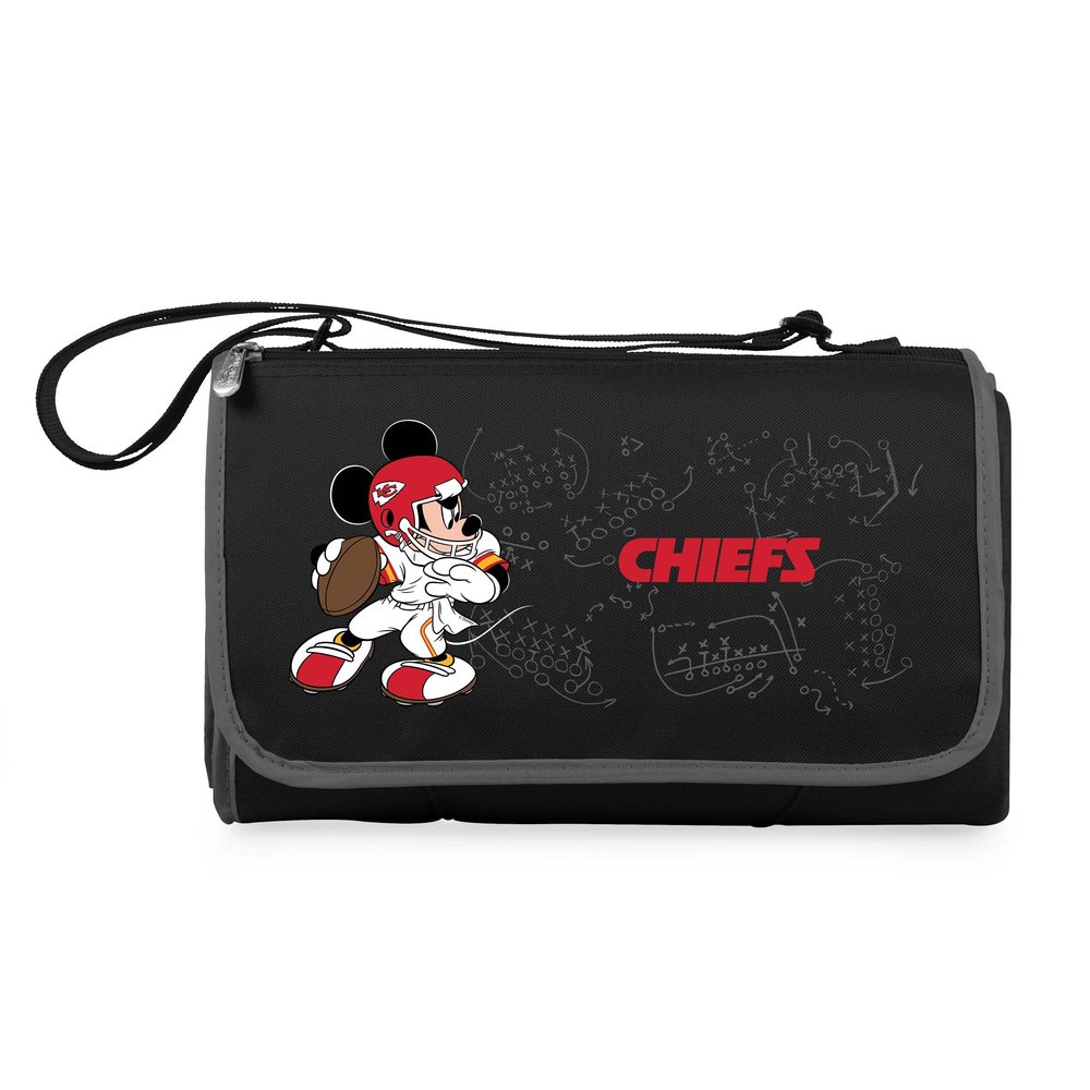 Black Kansas City Chiefs NFL Disney Outdoor Picnic Blanket Tote