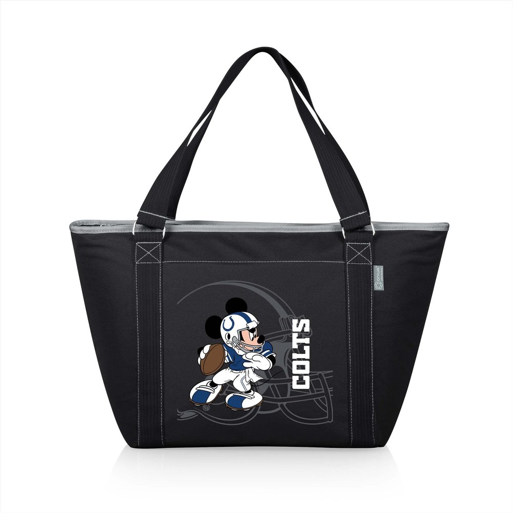 Picnic Time Black Indianapolis Colts NFL Disney Cooler Tote Bag, 12 Ounces, Water-Resistant Interior Liner